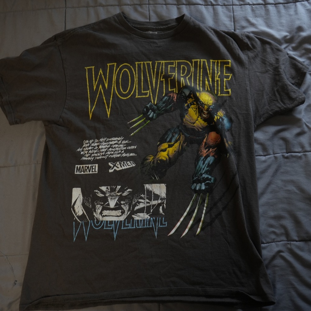 Marvel Wolverine Tee Gray Large